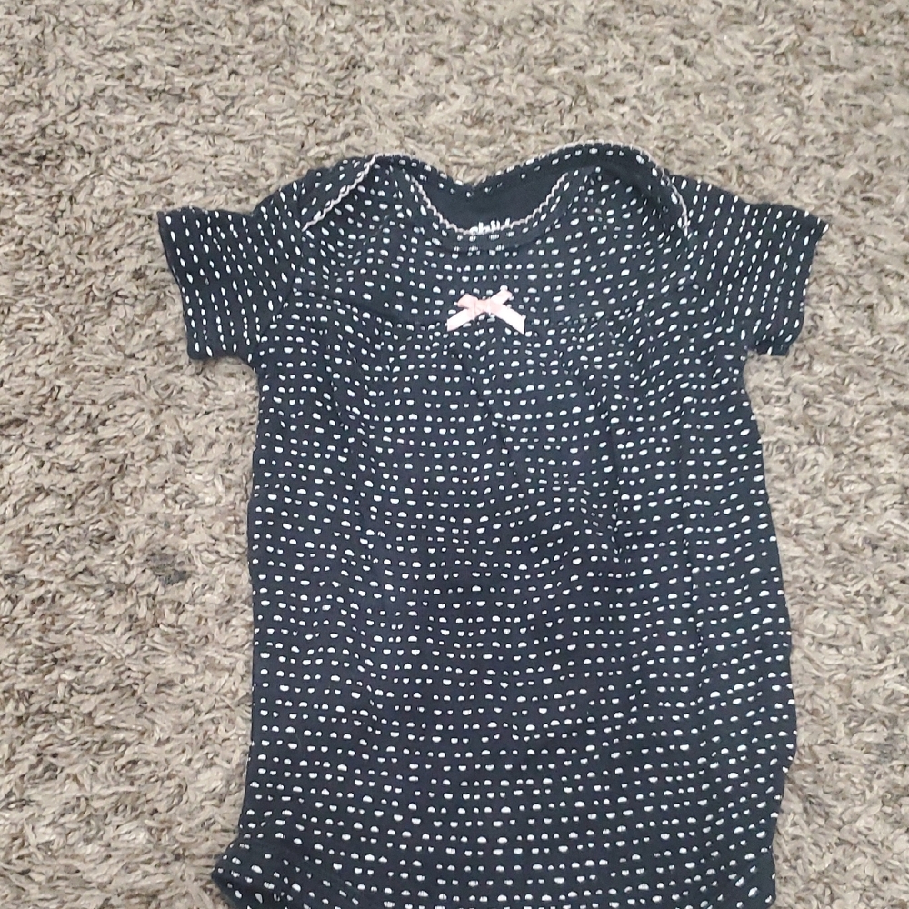Child of Mine Navy and White Polka Dot One Piece